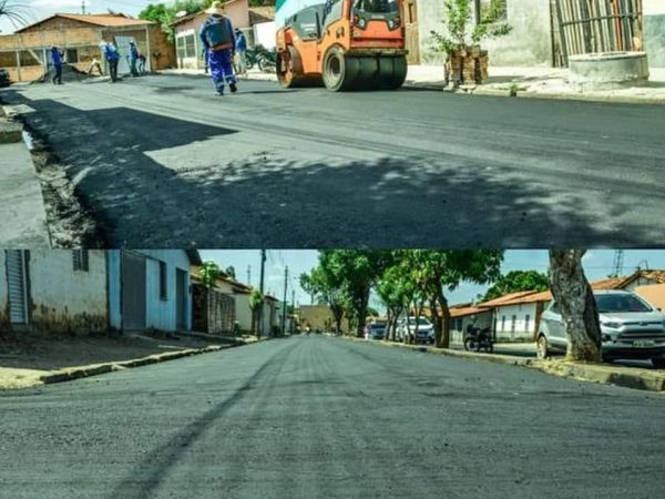 Prefeitura de Barras asfalta ruas do Bairro Santinho